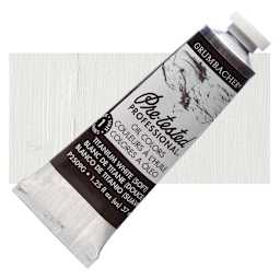 Grumbacher Pre-Tested Artists' Oil Color - Titanium White Soft, 1.25 oz tube and swatch
