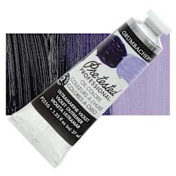 Grumbacher Pre-Tested Artists' Oil Color - Ultramarine Violet, 1.25 oz tube and swatch