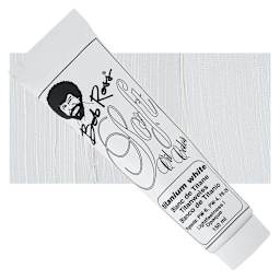 Bob Ross Soft Oil Color - Titanium White, 6.8 oz tube and swatch
