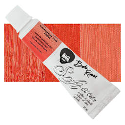 Bob Ross Soft Oil Color - Cadmium Red Light, 1.25 oz tube and swatch