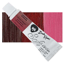 Bob Ross Soft Oil Color - Alizarin Crimson, 1.25 oz tube and swatch