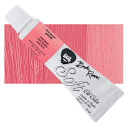 Bob Ross Soft Oil Color - Flower Pink, 1.25 oz tube and swatch