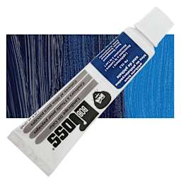 Bob Ross Oil Color - Phthalo Blue, 1.25 oz tube and swatch