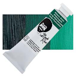 Bob Ross Oil Color - Phthalo Green, 1.25 oz tube and swatch
