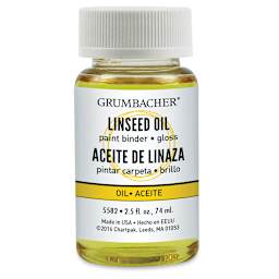 Grumbacher Linseed Oil - Front of 2.5 oz Bottle