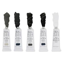 Winsor & Newton Artists' Oil Colors - Set of 5, Neutral Colors, 37ml tubes