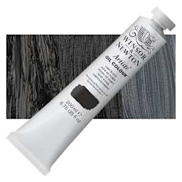 Winsor & Newton Artists' Oil Color - Lamp Black, 200 ml tube and swatch