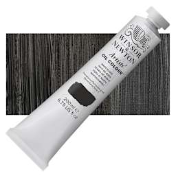 Winsor & Newton Artists' Oil Color - Mars Black, 200 ml, tube and swatch