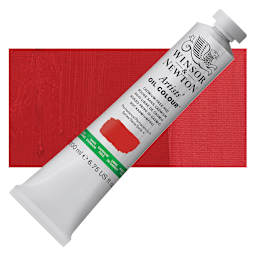 Winsor & Newton Artists' Oil Color - Cadmium Free Red, 200 ml, Tube and swatch