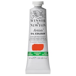 Winsor & Newton Artists' Oil Color - Cadmium Free Scarlet, 37 ml, tube
