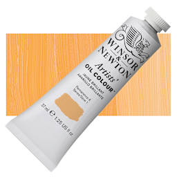 Winsor & Newton Artists' Oil Color - Brilliant Yellow, 37 ml, Tube and swatch