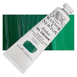 Winsor & Newton Artists' Oil Color - Viridian Hue, 37 ml tube and swatch