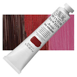 Winsor & Newton Artists' Oil Color - Alizarin Crimson, 200 ml tube and swatch