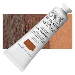 Winsor & Newton Artists' Oil Color - Burnt Sienna, 37 ml tube and swatch