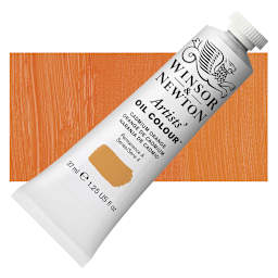 Winsor & Newton Artists' Oil Color - Cadmium Orange, 37 ml tube and swatch