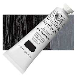 Winsor & Newton Artists' Oil Color - Charcoal Gray, 37 ml tube and swatch
