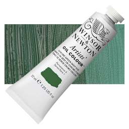 Winsor & Newton Artists' Oil Color - Chromium Green Deep Hue, 37 ml tube and swatch