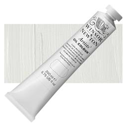 Winsor & Newton Artists' Oil Color - Flake White Hue, 200 ml tube and swatch