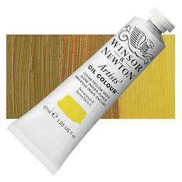 Winsor & Newton Artists' Oil Color - Indian Yellow Deep, 37 ml tube and swatch