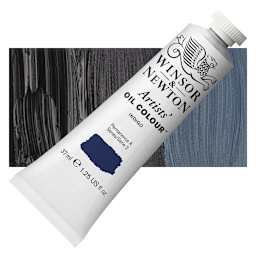 Winsor & Newton Artists' Oil Color - Indigo, 37 ml tube and swatch