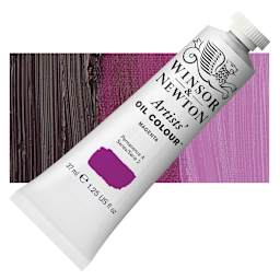 Winsor & Newton Artists' Oil Color - Magenta, 37 ml tube and swatch