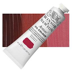 Winsor & Newton Artists' Oil Color - Permanent Alizarin Crimson Hue, 37 ml tube and swatch