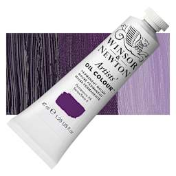 Winsor & Newton Artists' Oil Color - Permanent Mauve, 37 ml tube and swatch