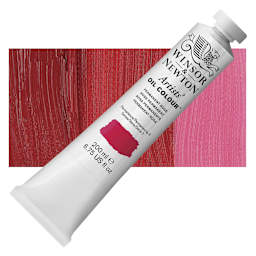 Winsor & Newton Artists' Oil Color - Permanent Rose, 200 ml tube and swatch