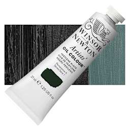 Winsor & Newton Artists' Oil Color - Perylene Black, 37 ml tube and swatch