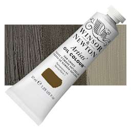 Winsor & Newton Artists' Oil Color - Raw Umber, 37 ml tube and swatch