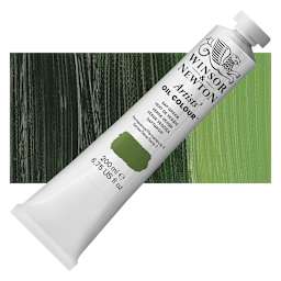 Winsor & Newton Artists' Oil Color - Sap Green, 200 ml tube and swatch