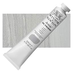 Winsor & Newton Artists' Oil Color - Silver, 200 ml tube and swatch