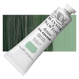 Winsor & Newton Artists' Oil Color - Terre Verte, 37 ml tube and swatch