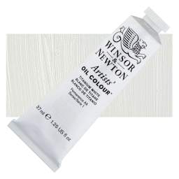 Winsor & Newton Artists' Oil Color - Titanium White, 37 ml tube and swatch