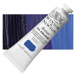 Winsor & Newton Artists' Oil Color - Ultramarine Green Shade, 37 ml tube and swatch