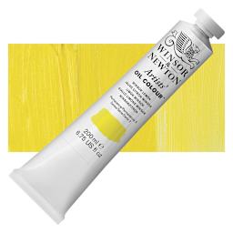 Winsor & Newton Artists' Oil Color - Winsor Lemon, 200 ml tube and swatch