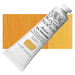 Winsor & Newton Artists' Oil Color - Winsor Yellow Deep, 37 ml tube and swatch