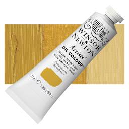 Winsor & Newton Artists' Oil Color - Yellow Ochre Light, 37 ml tube and swatch