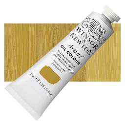 Winsor & Newton Artists' Oil Color - Yellow Ochre Pale, 37 ml tube and swatch
