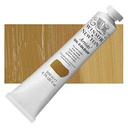 Winsor & Newton Artists' Oil Color - Yellow Ochre, 200 ml tube and swatch