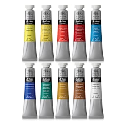 Winsor & Newton Artisan Water Mixable Oil Paint - Set of 10, Assorted Colors, 21 ml, Tubes (Out of packaging)