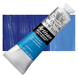 Winsor & Newton Artisan Water Mixable Oil Paint - Cobalt Blue, 37 ml tube and swatch