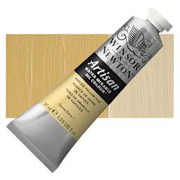 Winsor & Newton Artisan Water Mixable Oil Paint - Naples Yellow Hue, 37 ml tube and swatch