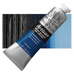  Winsor & Newton Artisan Water Mixable Oil Paint - Prussian Blue, 37 ml tube and swatch