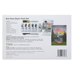 Bob Ross Basic Paint Set - Set of 5, Assorted Colors back of package