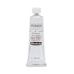 Schmincke Mussini Oil Color - Zinc White, 35 ml tube