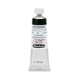 Schmincke Mussini Oil Color - Semi-Transparent, Atrament Black, 35 ml tube