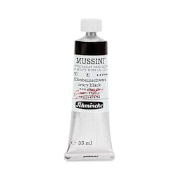 Schmincke Mussini Oil Color - Ivory Black, 35 ml tube