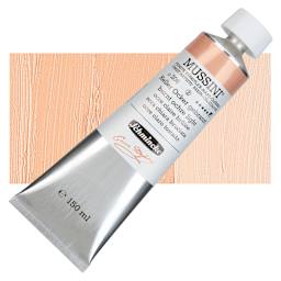 Schmincke Mussini Oil Color - Burnt Ochre Light, 150 ml tube and swatch