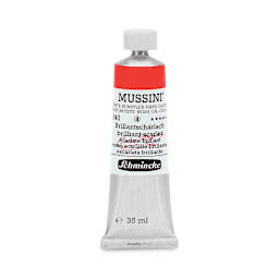 Schmincke Mussini Oil Color - Semi-Transparent, Brilliant Scarlet, 35 ml tube